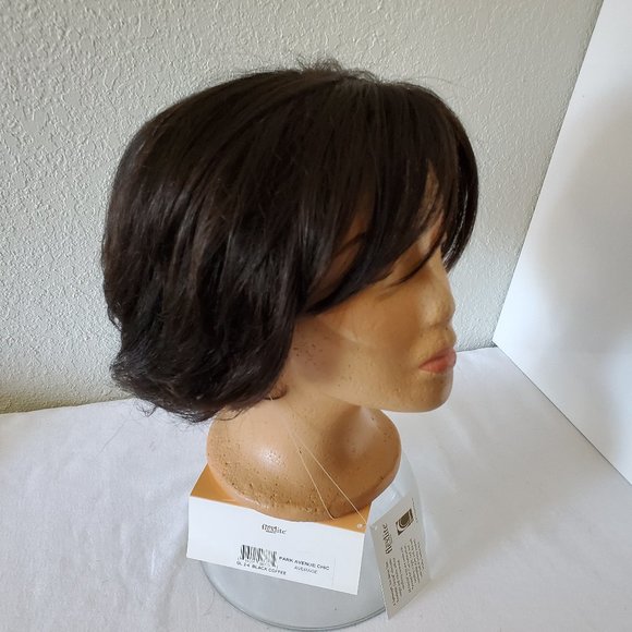 SOLD - Gabor Wig Hand-Tied Lace Front & Mono Part Short Wavy Dark Brown NWT - Picture 3 of 16